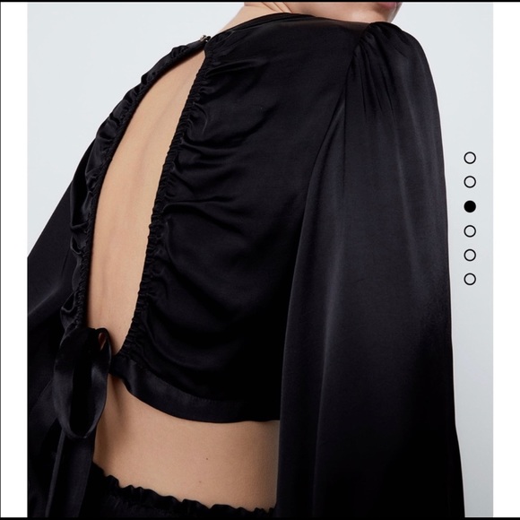 Zara Satin Effect Crop Top - Picture 7 of 9